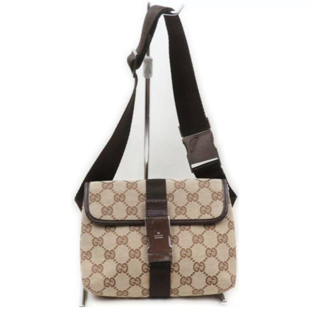 Gucci bum bag belt bag canvas brown waist bag